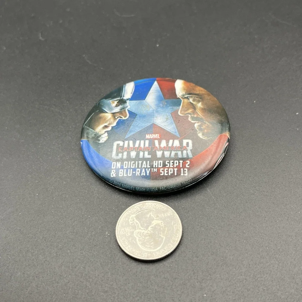 Marvel Avengers Captain America Civil War Movie‎ Button Pin